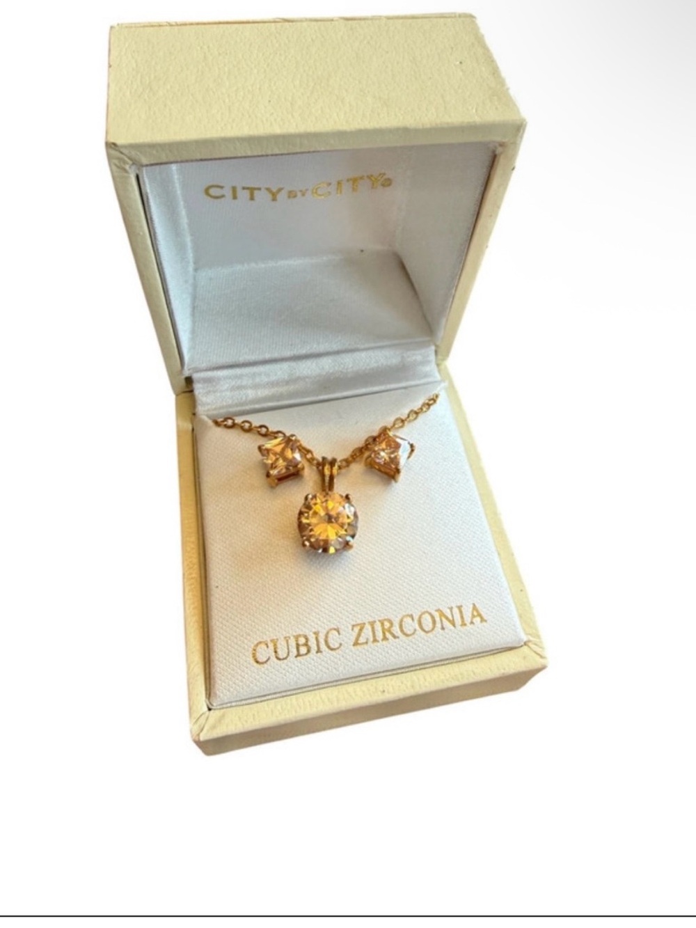 14k Gold Vermeil Citrine necklace & earrings